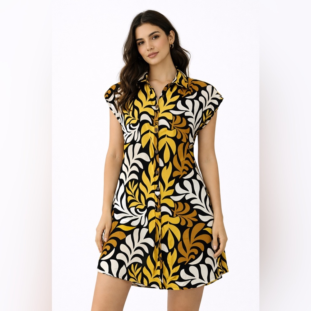 Makai Beach Hawaii Tropical Dress S Y2K Resort Vacation Mini